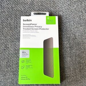 Belkin ScreenForce InvisiGlass Privacy Protector - Green and White